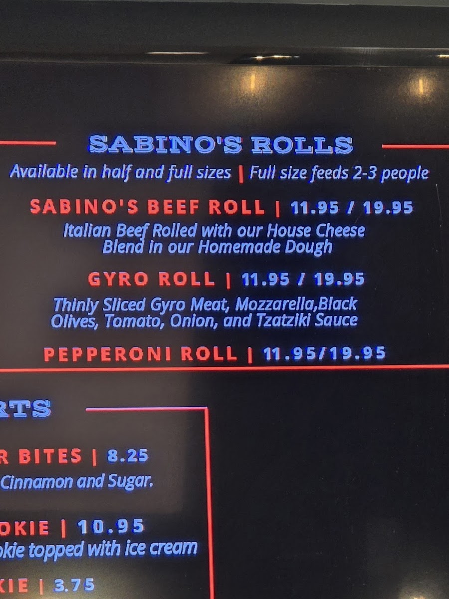 Menu Sabino's Pizza Pub-3
